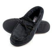 Arctic Shield Women's Memory Foam Indoor/Outdoor Durable Comfort Slip On Plush Faux Fur Moccasin Slippers